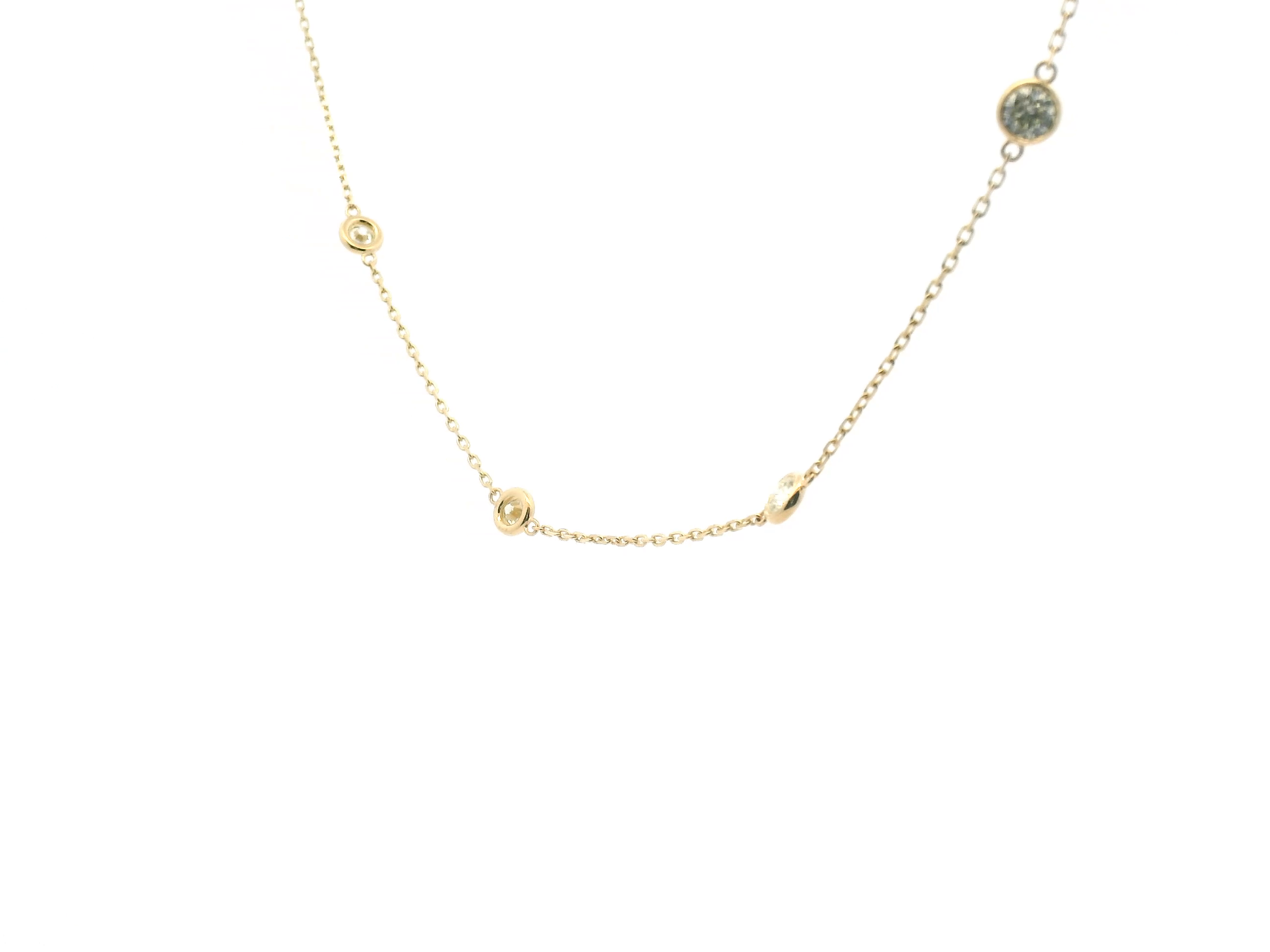 Diamond Bezel Station Necklace