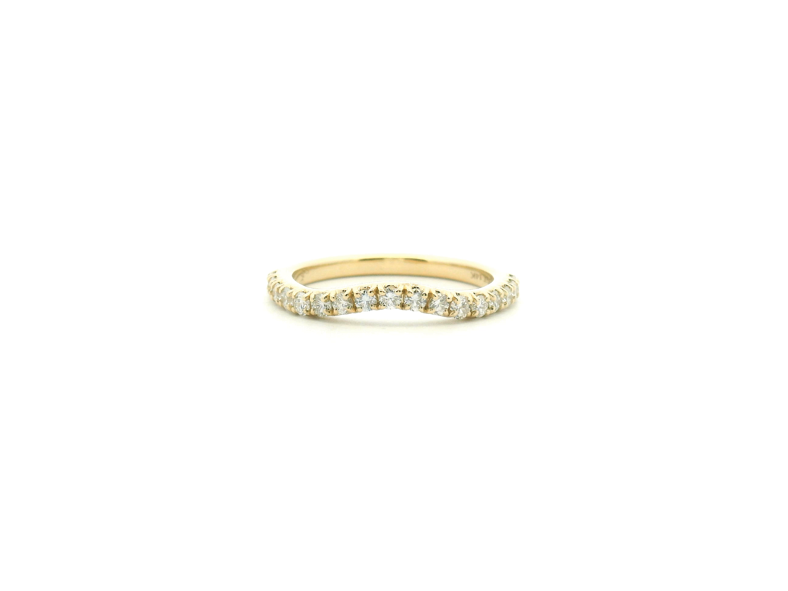 Contour Diamond Wedding Band