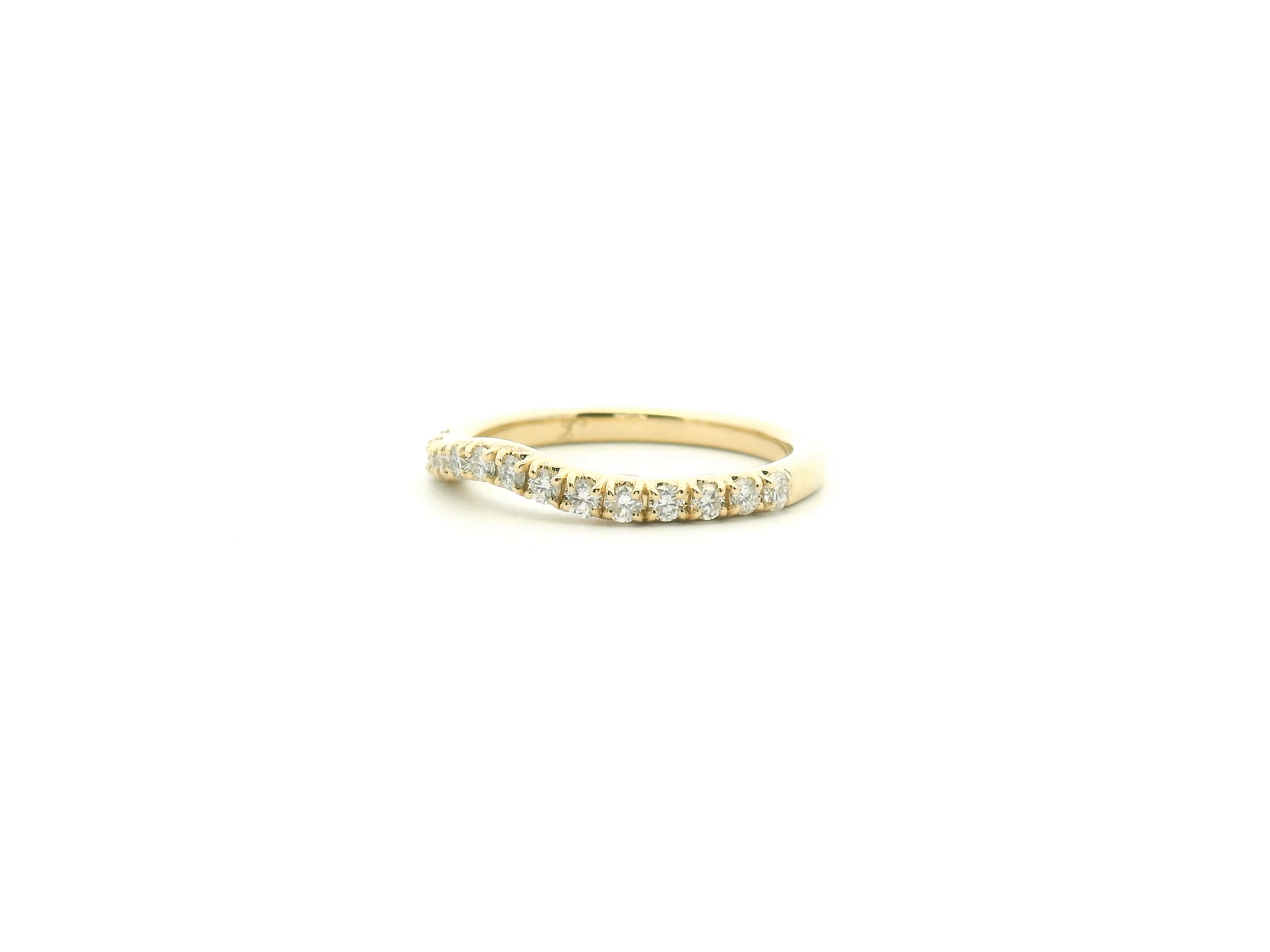 Contour Diamond Wedding Band
