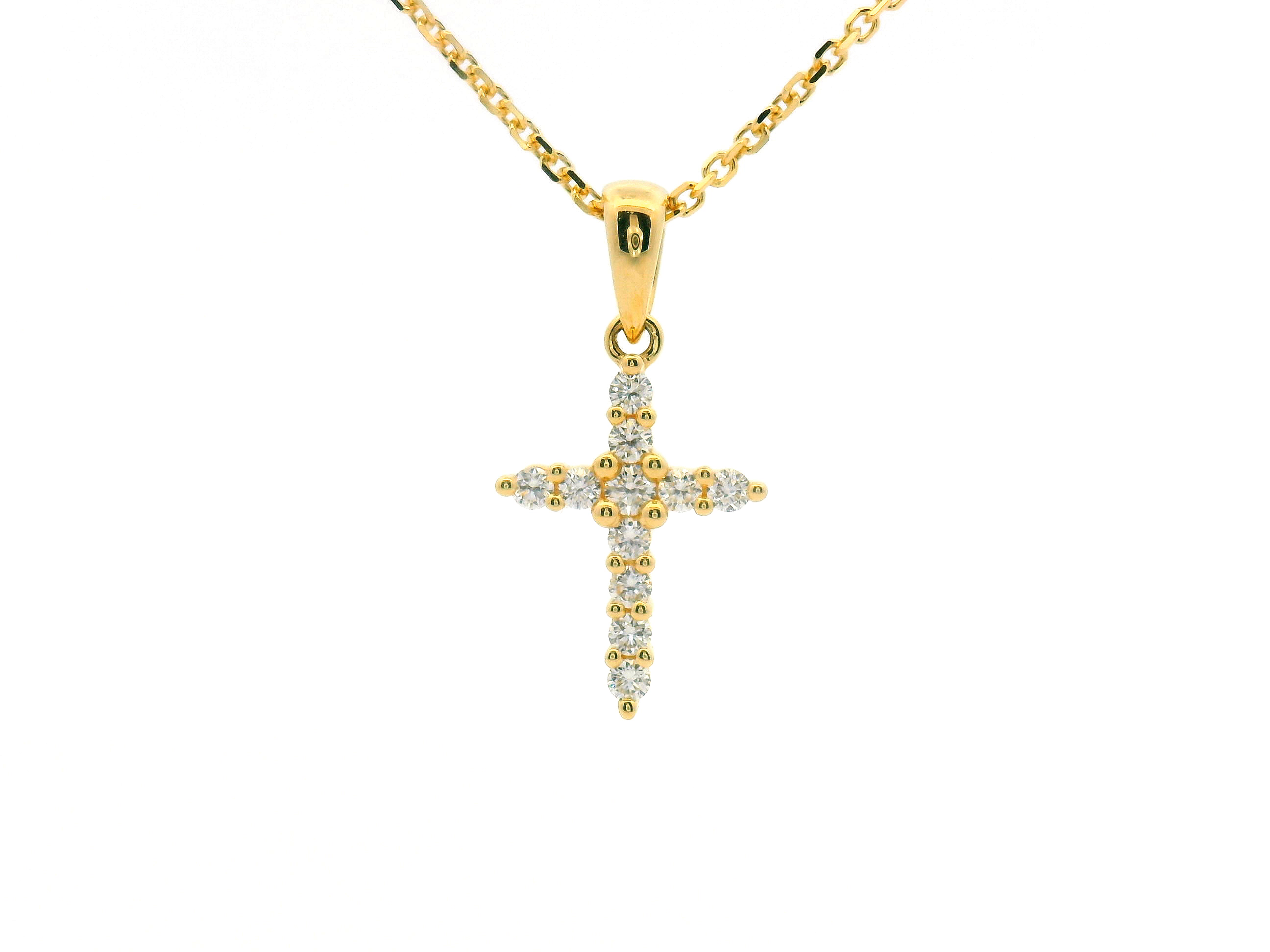 Diamond Cross Pendant Necklace