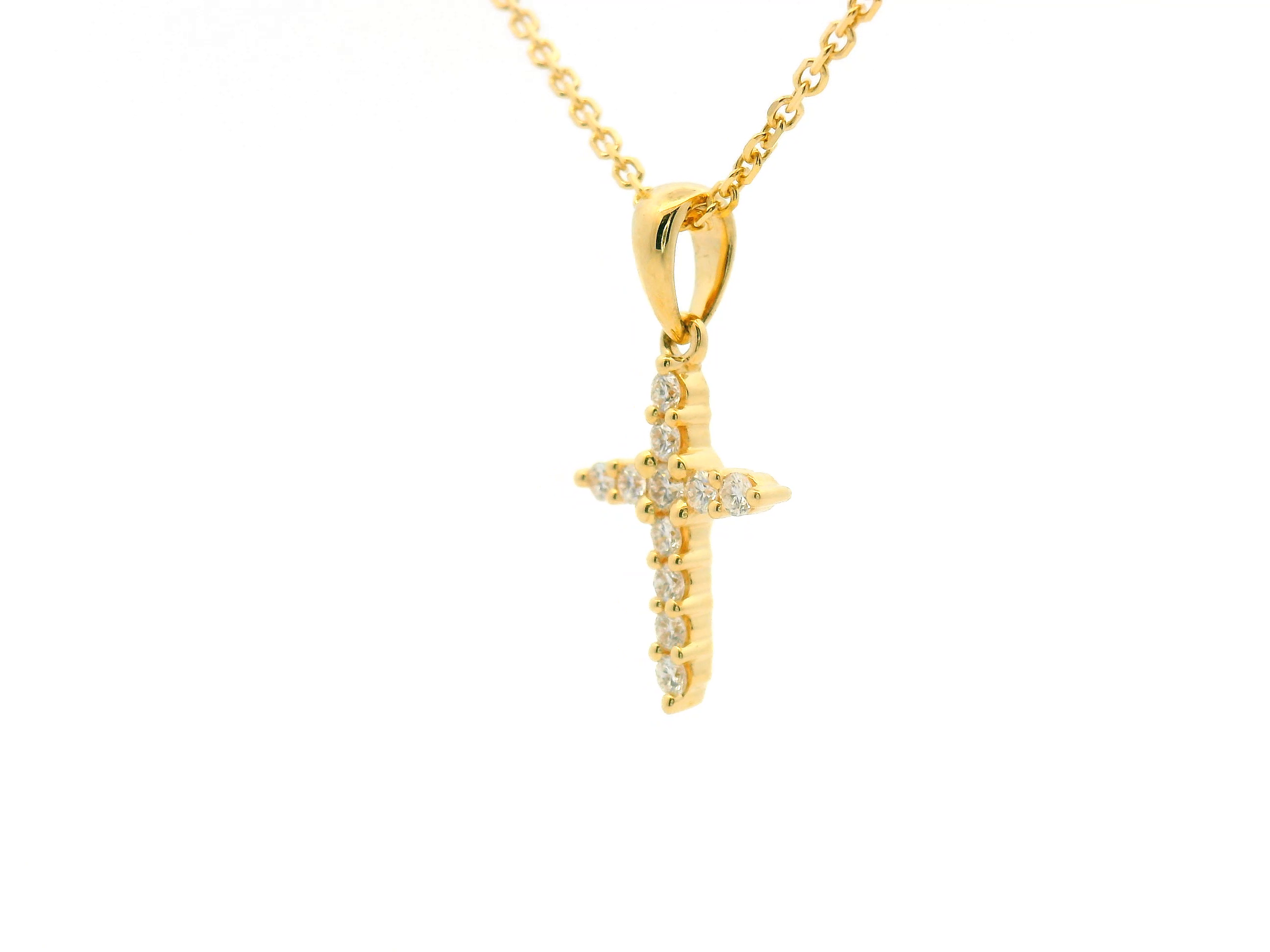 Diamond Cross Pendant Necklace