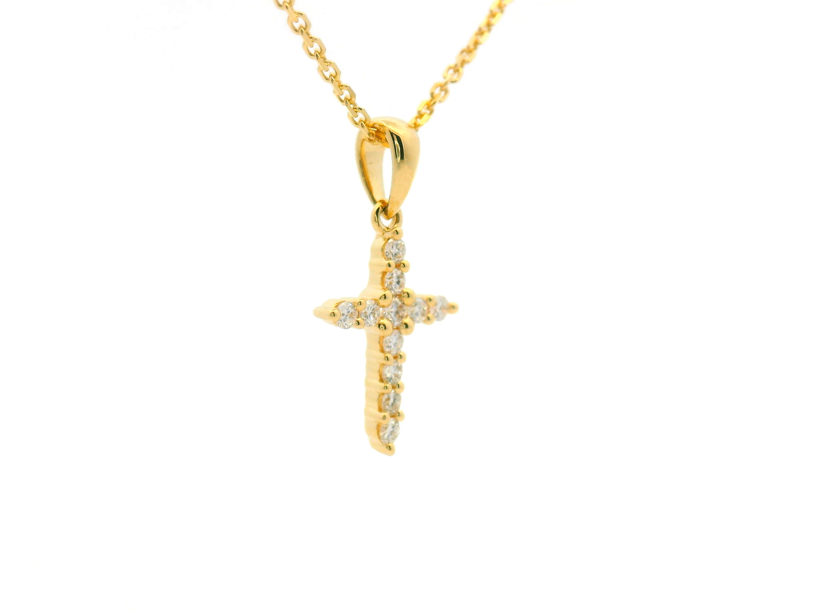 Diamond Cross Pendant Necklace