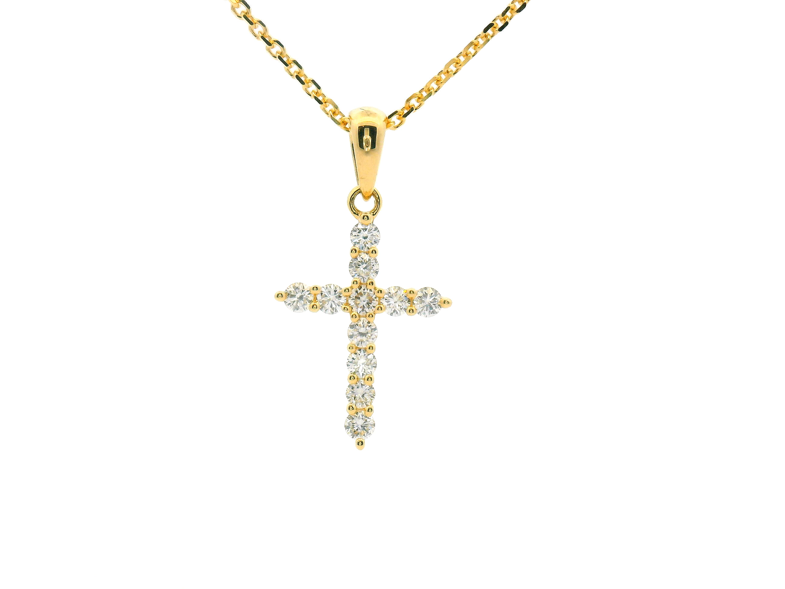 Diamond Cross Pendant Necklace