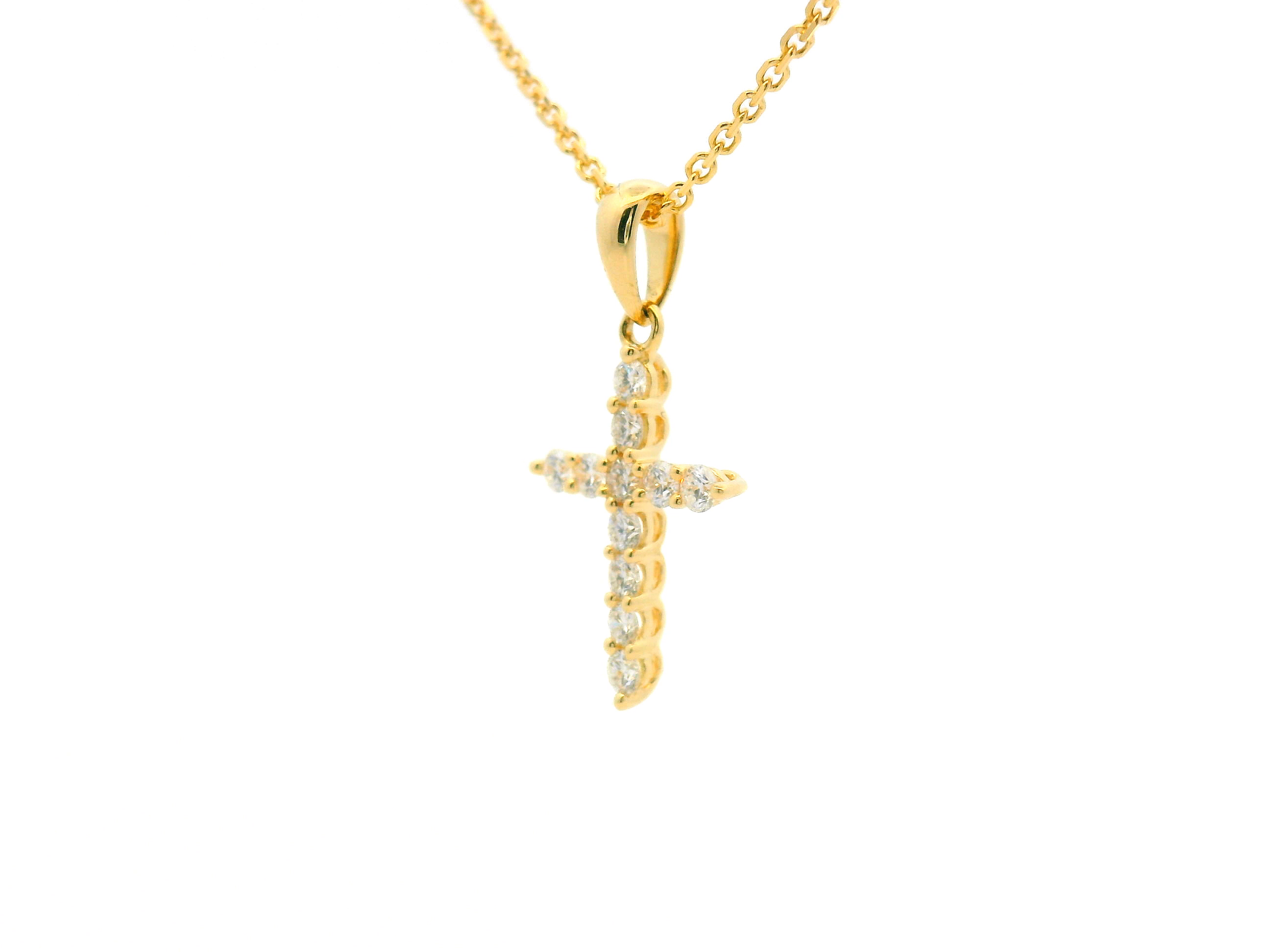 Diamond Cross Pendant Necklace