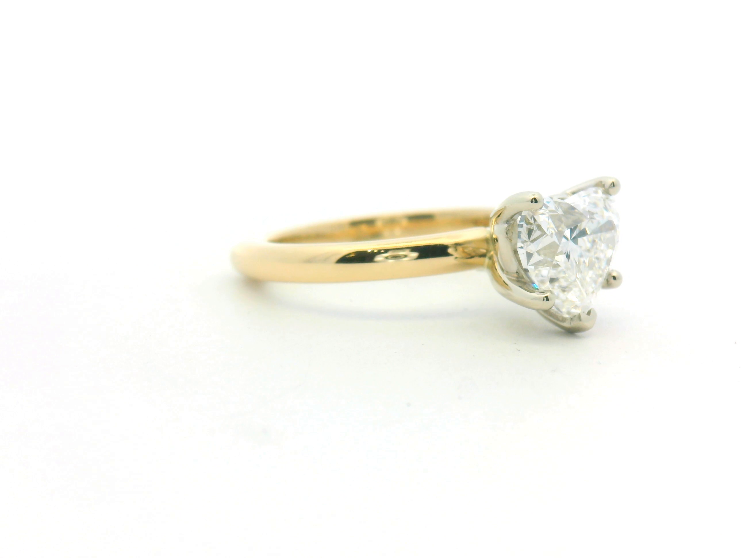 Heart Solitaire Engagement Ring