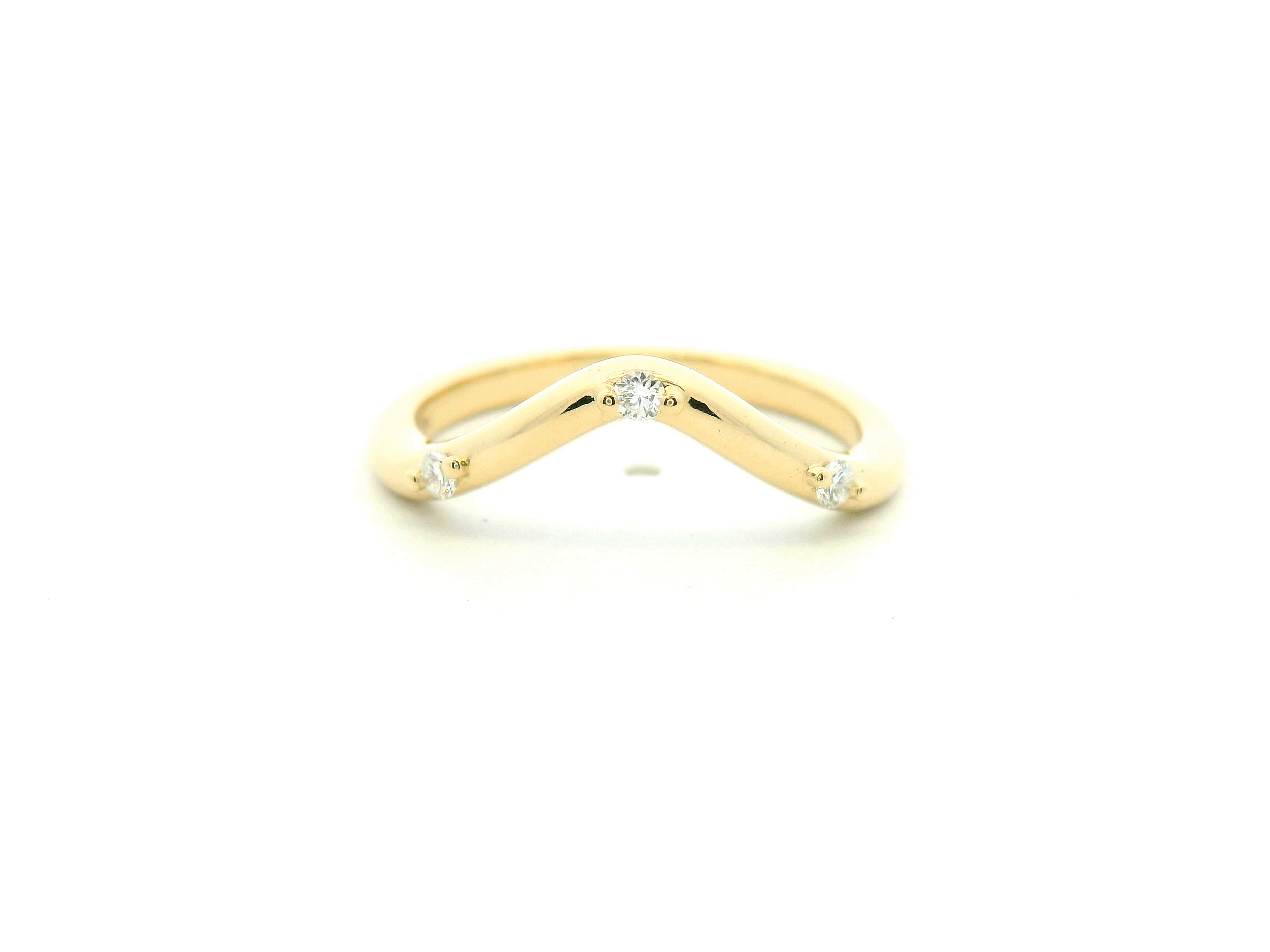 Diamond Contour Wedding Band