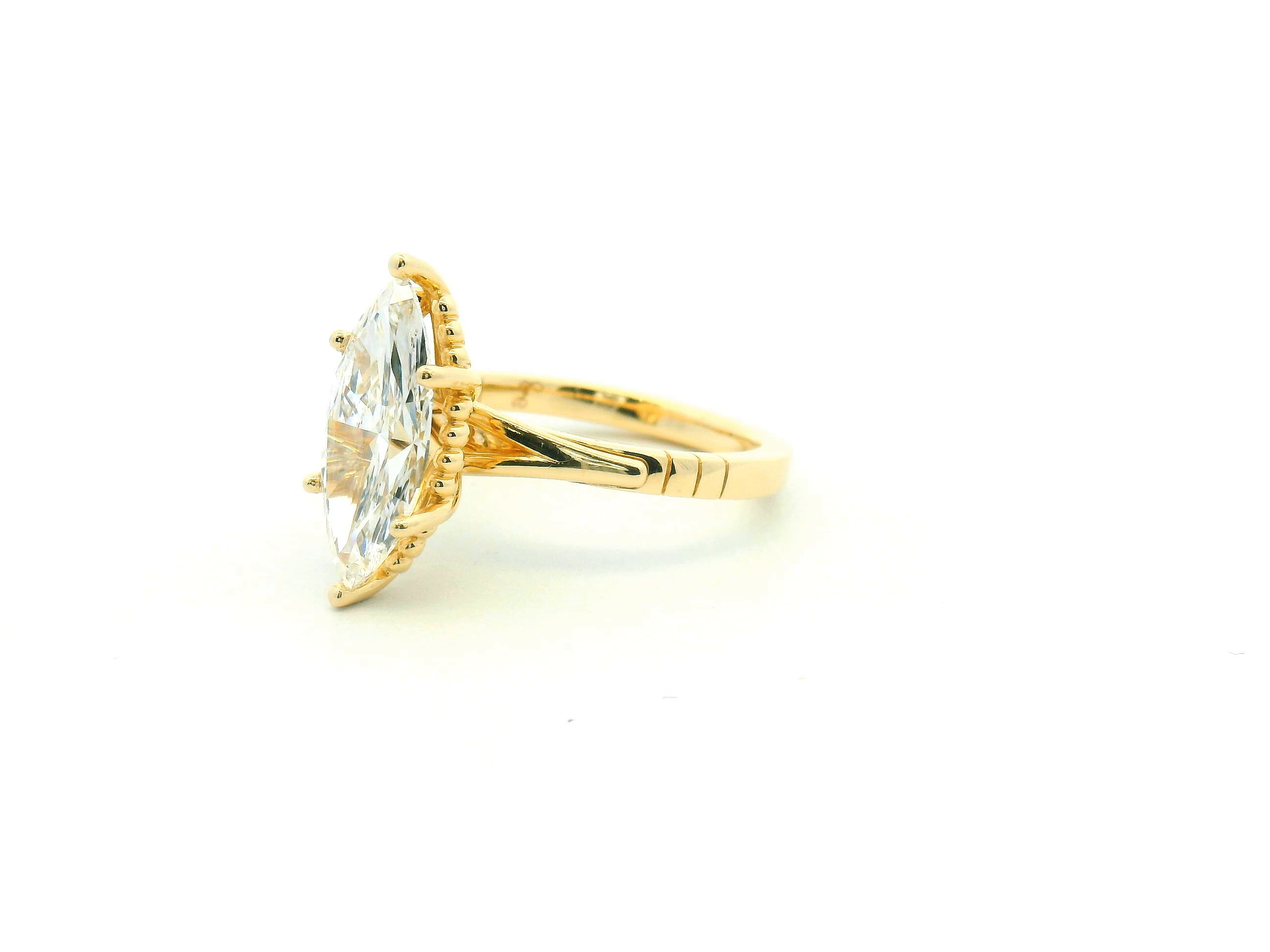 Marquise Split Shank Engagement Ring
