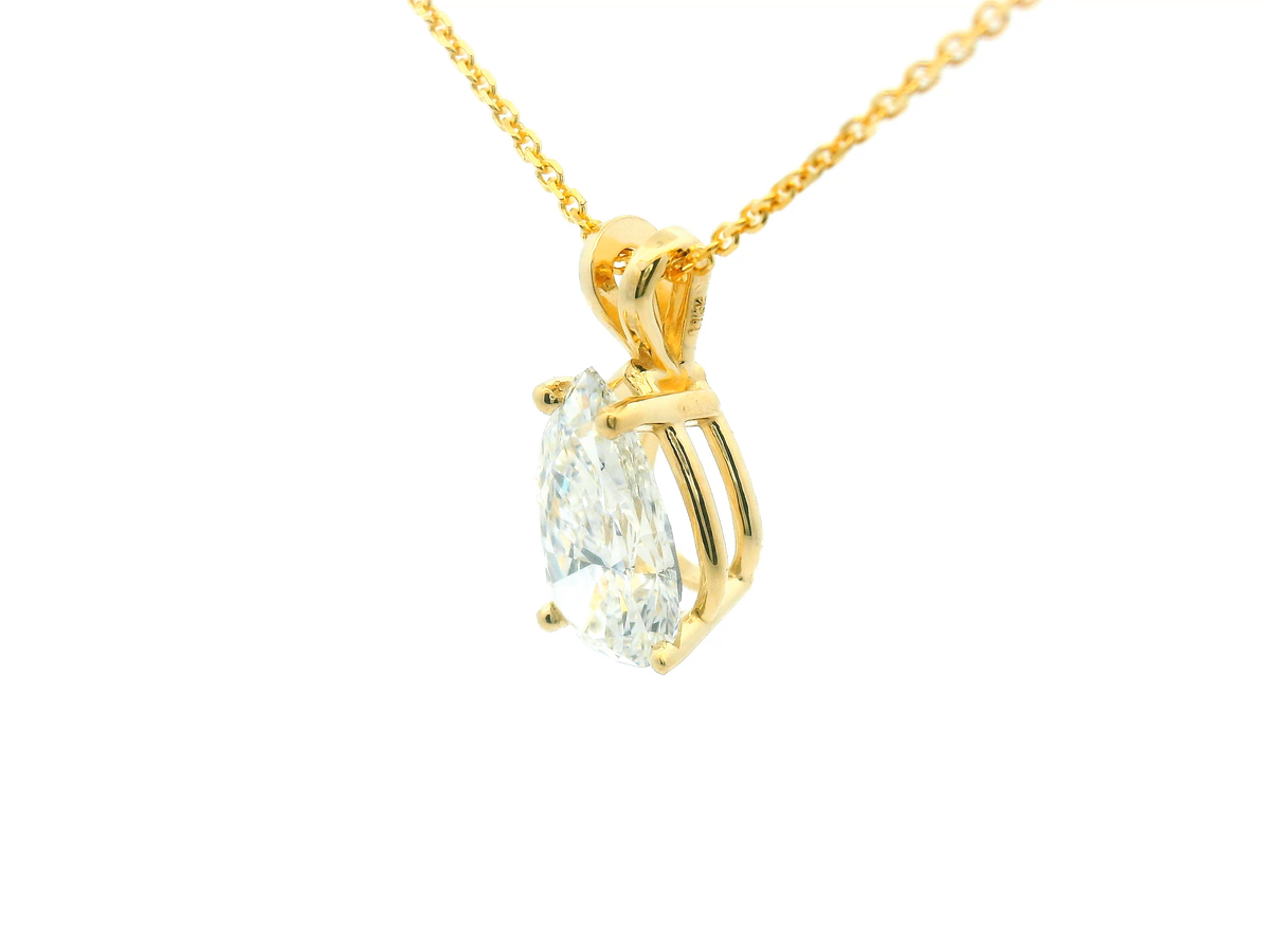 Pear Diamond Solitaire Pendant